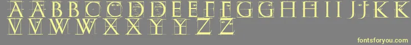 Erikgcapssketches Font – Yellow Fonts on Gray Background