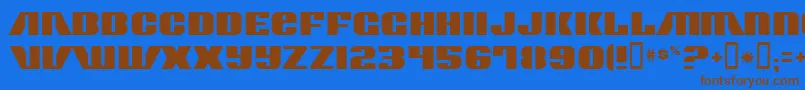 ContourGenerator Font – Brown Fonts on Blue Background
