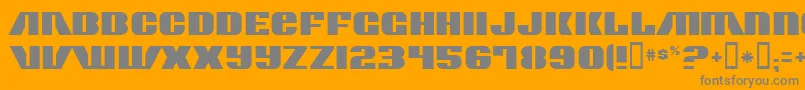 ContourGenerator-fontti – harmaat kirjasimet oranssilla taustalla