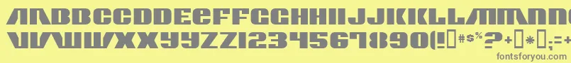 ContourGenerator-Schriftart – Graue Schriften auf gelbem Hintergrund