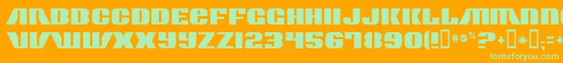 ContourGenerator Font – Green Fonts on Orange Background