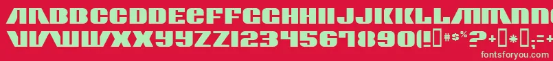 ContourGenerator Font – Green Fonts on Red Background