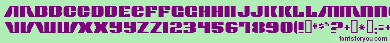 ContourGenerator Font – Purple Fonts on Green Background