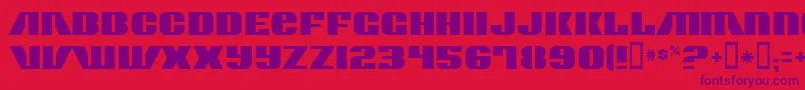 Police ContourGenerator – polices violettes sur fond rouge