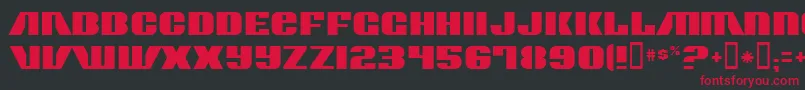 ContourGenerator-Schriftart – Rote Schriften auf schwarzem Hintergrund