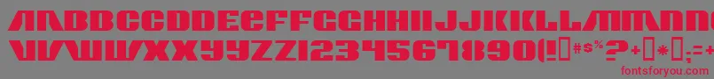 ContourGenerator-Schriftart – Rote Schriften auf grauem Hintergrund
