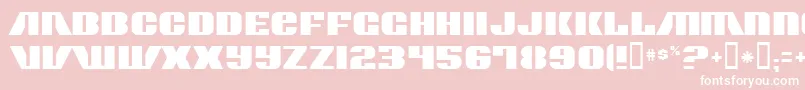 ContourGenerator-Schriftart – Weiße Schriften auf rosa Hintergrund