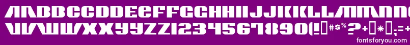 Police ContourGenerator – polices blanches sur fond violet