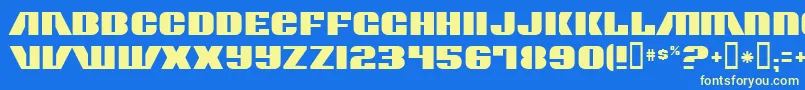 ContourGenerator Font – Yellow Fonts on Blue Background