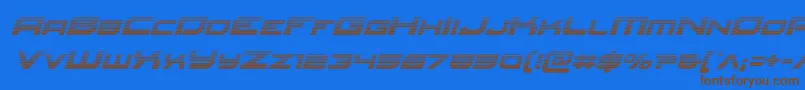 Redrocketgradital Font – Brown Fonts on Blue Background