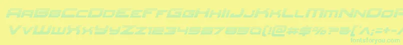 Redrocketgradital-Schriftart – Grüne Schriften auf gelbem Hintergrund