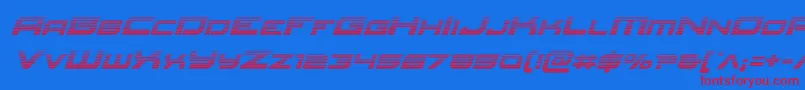フォントRedrocketgradital – 赤い文字の青い背景