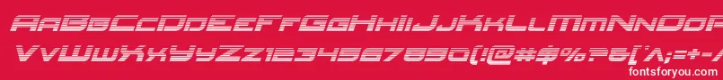 フォントRedrocketgradital – 赤い背景に白い文字