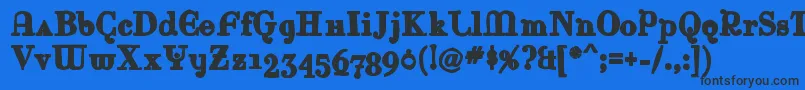 Rinaink Font – Black Fonts on Blue Background