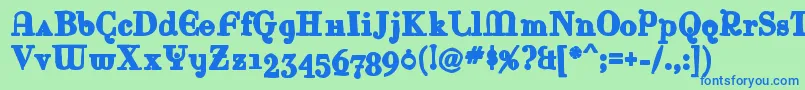 Rinaink Font – Blue Fonts on Green Background