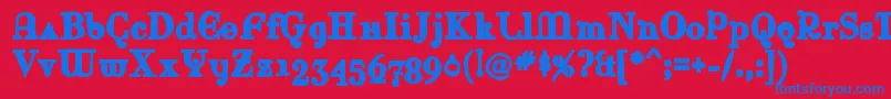 Rinaink Font – Blue Fonts on Red Background