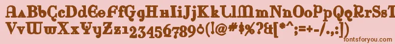 Rinaink Font – Brown Fonts on Pink Background