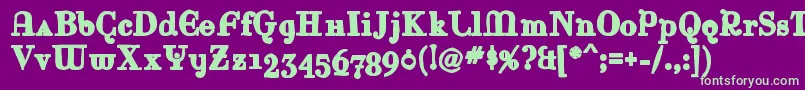 Rinaink Font – Green Fonts on Purple Background