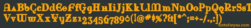 Rinaink Font – Orange Fonts on Black Background