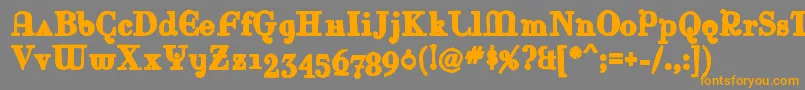 Rinaink Font – Orange Fonts on Gray Background