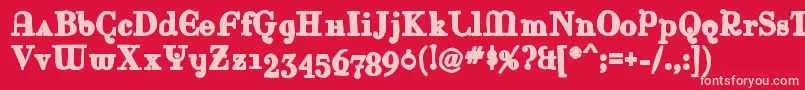 Rinaink Font – Pink Fonts on Red Background