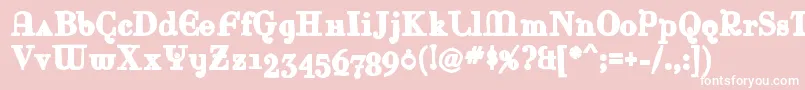 Rinaink Font – White Fonts on Pink Background