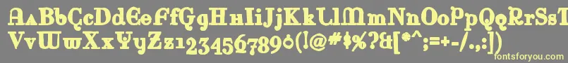 Rinaink-Schriftart – Gelbe Schriften auf grauem Hintergrund