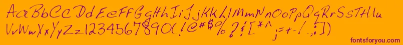 UmpqueRegular Font – Purple Fonts on Orange Background