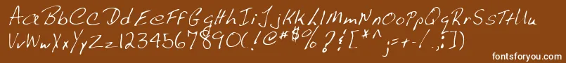 UmpqueRegular Font – White Fonts on Brown Background