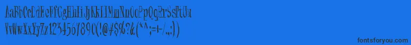 Шрифт SynonymBlank – чёрные шрифты на синем фоне