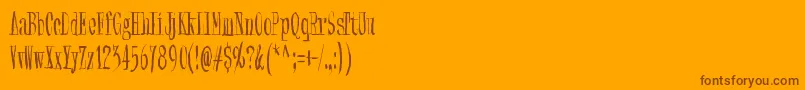 SynonymBlank Font – Brown Fonts on Orange Background