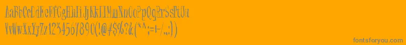 SynonymBlank Font – Gray Fonts on Orange Background