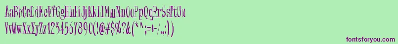 SynonymBlank Font – Purple Fonts on Green Background