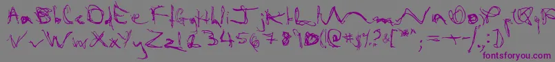 Шрифт Dispose1 – фиолетовые шрифты на сером фоне