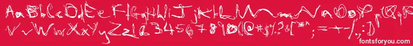 Dispose1 Font – White Fonts on Red Background