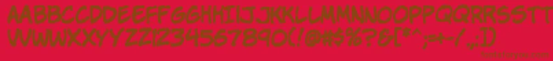 KomikaParch Font – Brown Fonts on Red Background