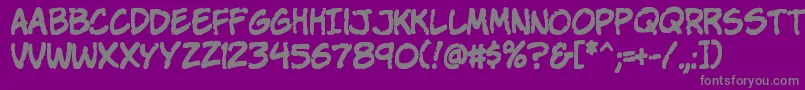 KomikaParch Font – Gray Fonts on Purple Background