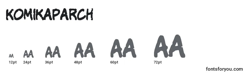 Размеры шрифта KomikaParch
