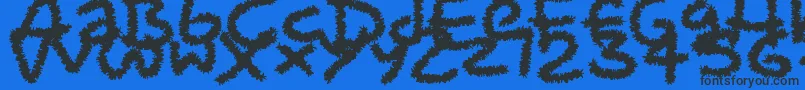 PipeCleaners Font – Black Fonts on Blue Background