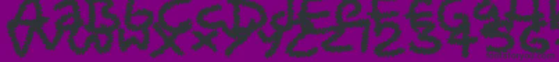 PipeCleaners-Schriftart – Schwarze Schriften auf violettem Hintergrund