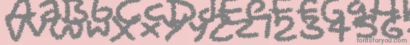 PipeCleaners-Schriftart – Graue Schriften auf rosa Hintergrund