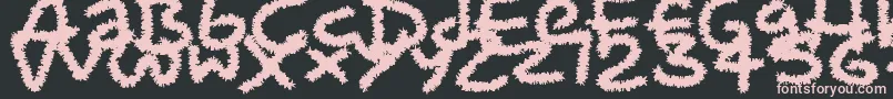 PipeCleaners-Schriftart – Rosa Schriften auf schwarzem Hintergrund