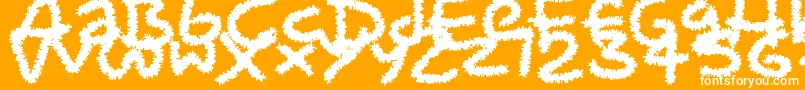 Police PipeCleaners – polices blanches sur fond orange