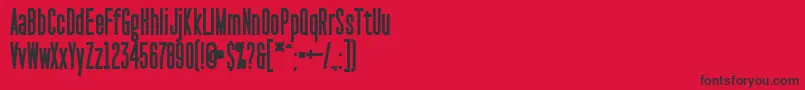 フォントPaktCondensedBlack – 赤い背景に黒い文字
