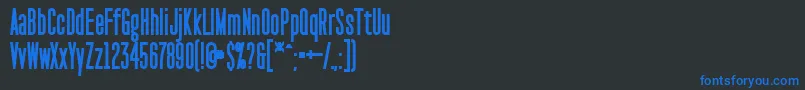 PaktCondensedBlack Font – Blue Fonts on Black Background