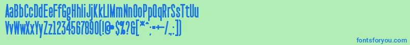 PaktCondensedBlack Font – Blue Fonts on Green Background