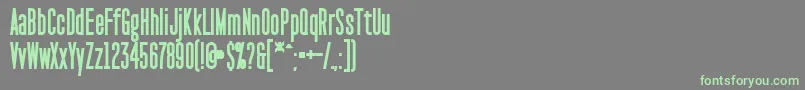 PaktCondensedBlack Font – Green Fonts on Gray Background