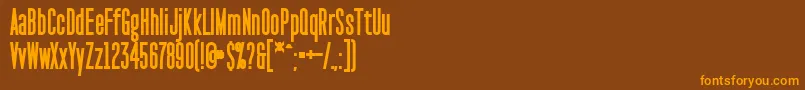 PaktCondensedBlack Font – Orange Fonts on Brown Background
