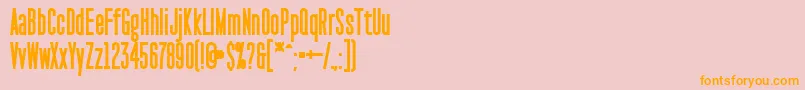 PaktCondensedBlack Font – Orange Fonts on Pink Background