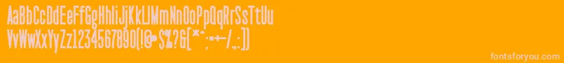 PaktCondensedBlack Font – Pink Fonts on Orange Background